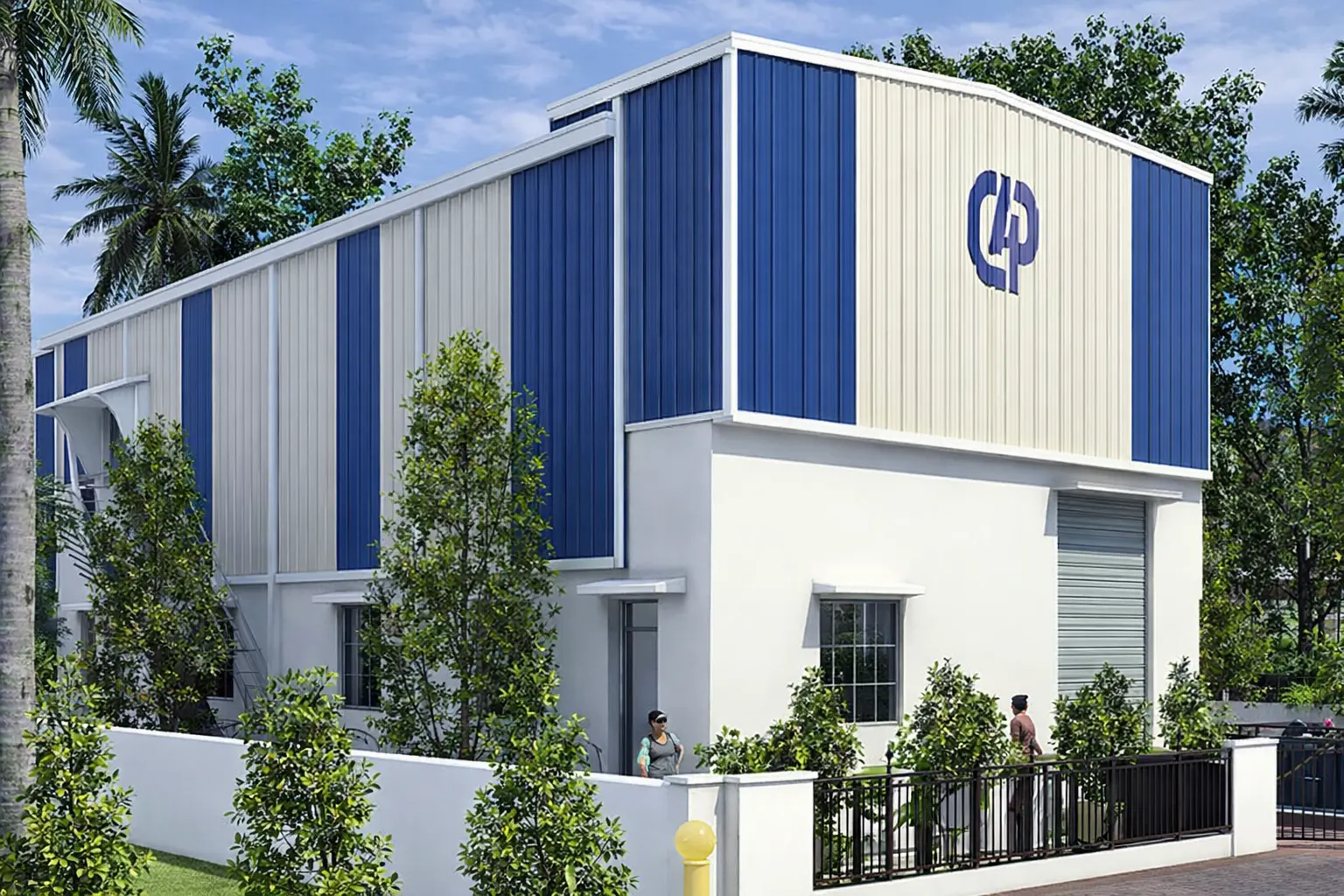 Industrial manufacturing facility building